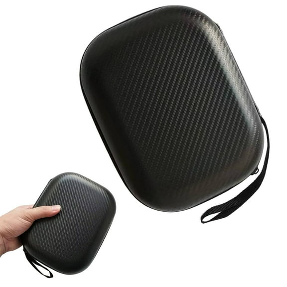 Black Headphone Storage Bag: Protective Foldable Case to Safeguard Headphones From Dust, Bumps, or Travel Damage