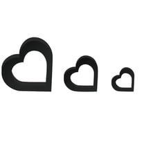 Black Heart Centerpiece Heart Shape Sign For Gothic Wedding Engagement Party Table Decor