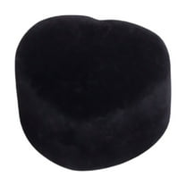 Black Heart Shape Flocking Ring Box With Flip Lid, Velvet Lining And Portable Design For Proposal Engagement And Jewelry Storage 2.05X1.69X1.38In 0.03Lb