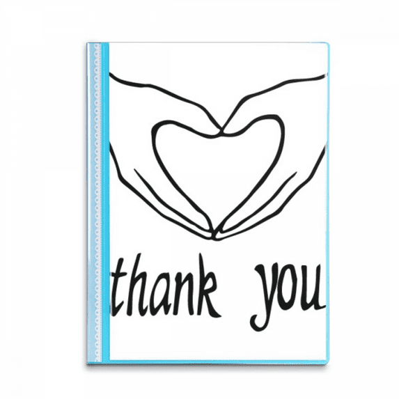 Black Heart Shaped Personalized Gesture Book Sheet Protectors Portfolio Binder Folder
