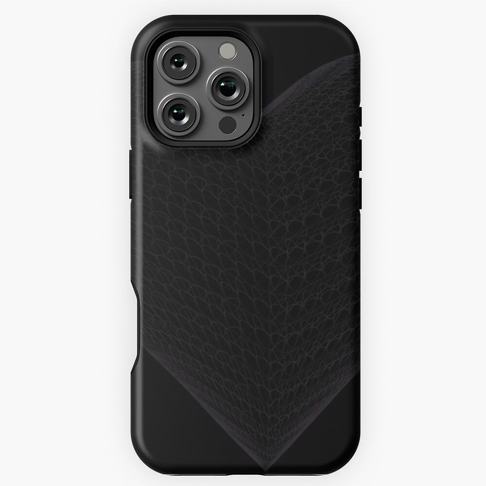 Black Heart Simple Goth Love Symbol Phone Case for iPhone 16 15 14 13