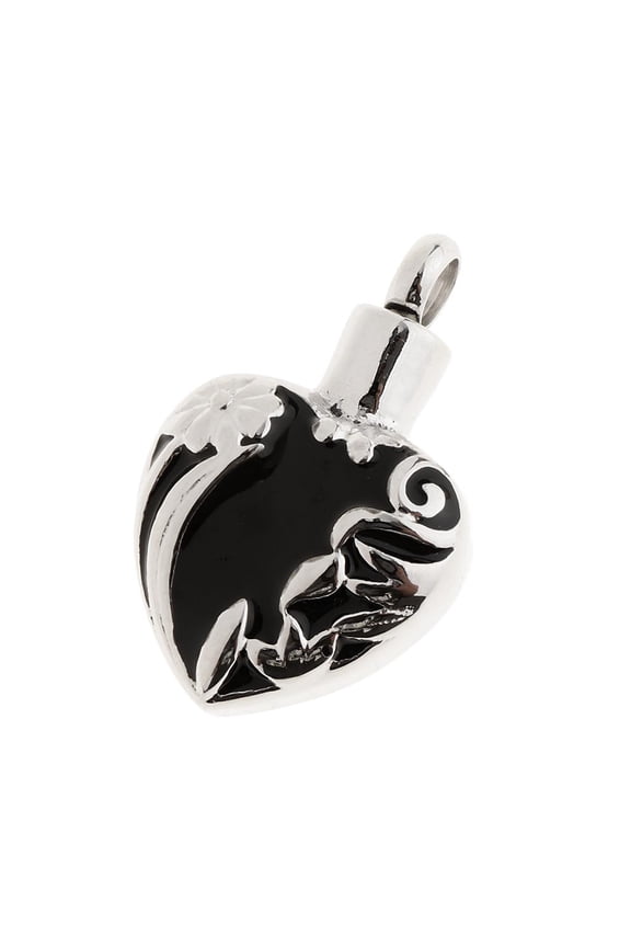 Black Heart Urn Locket For es Keepsake Memorial Cremation Jewelry