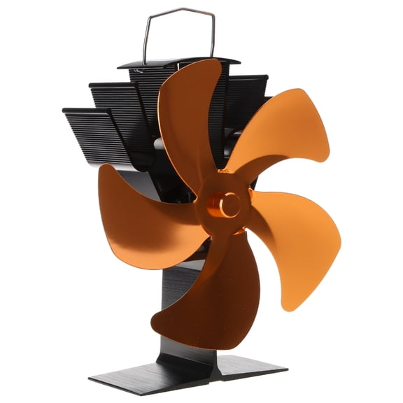 Black Heat Powered Stove Eco-friendly on Chimney for Wood Log for Burner Fireplace Disperses Warm Air Through House