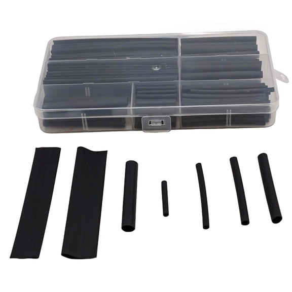 Black Heat Shrink Tubes 150pcs Assortment for Effective Car Wiring Solutions