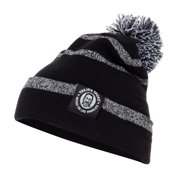 Black / Heather Grey Stripe Pom Pom Beanie Trejos Tacos