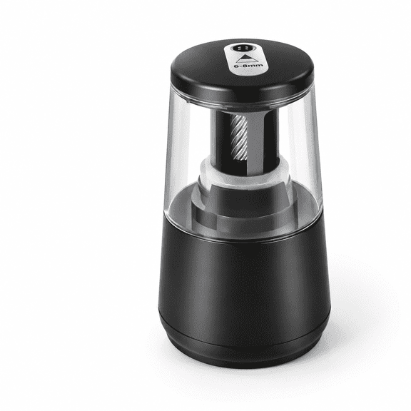 Black Heavy Duty Electric Pencil Sharpener for #2 Colored Charcoal Pencils