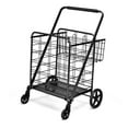 Black Heavy Duty Folding Kitchen Cart