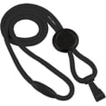 thumbnail image 1 of Black Heavy Duty Lanyard with Round Slider and Plastic No Twist Hook - MRI and Metal Detector Friendly, Safety Breakaway Quick Release Clasp by Specialist ID, 1 of 6