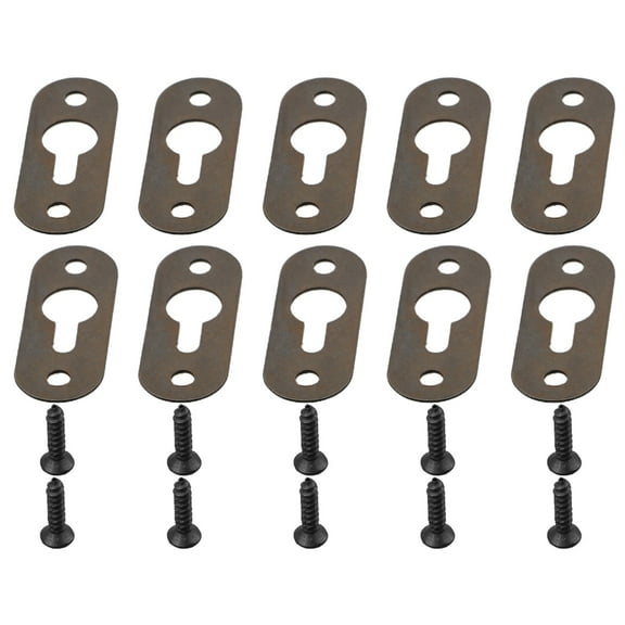 Black Heavy Duty Metal Keyhole Hanging Picture Screws Signs Cabinets Wall Decorations Cold Rolled Steel X X Inches