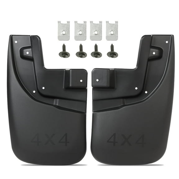 Black Heavy Duty Front Molded Mud Flaps with Screw Splash Guards Mudguard 2Pcs Fit for 2005-2015 Toyota Tacoma