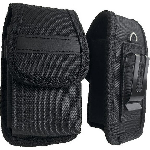 Black Heavy Duty Rugged Clip Case fits Nokia 2760 Flip Phone
