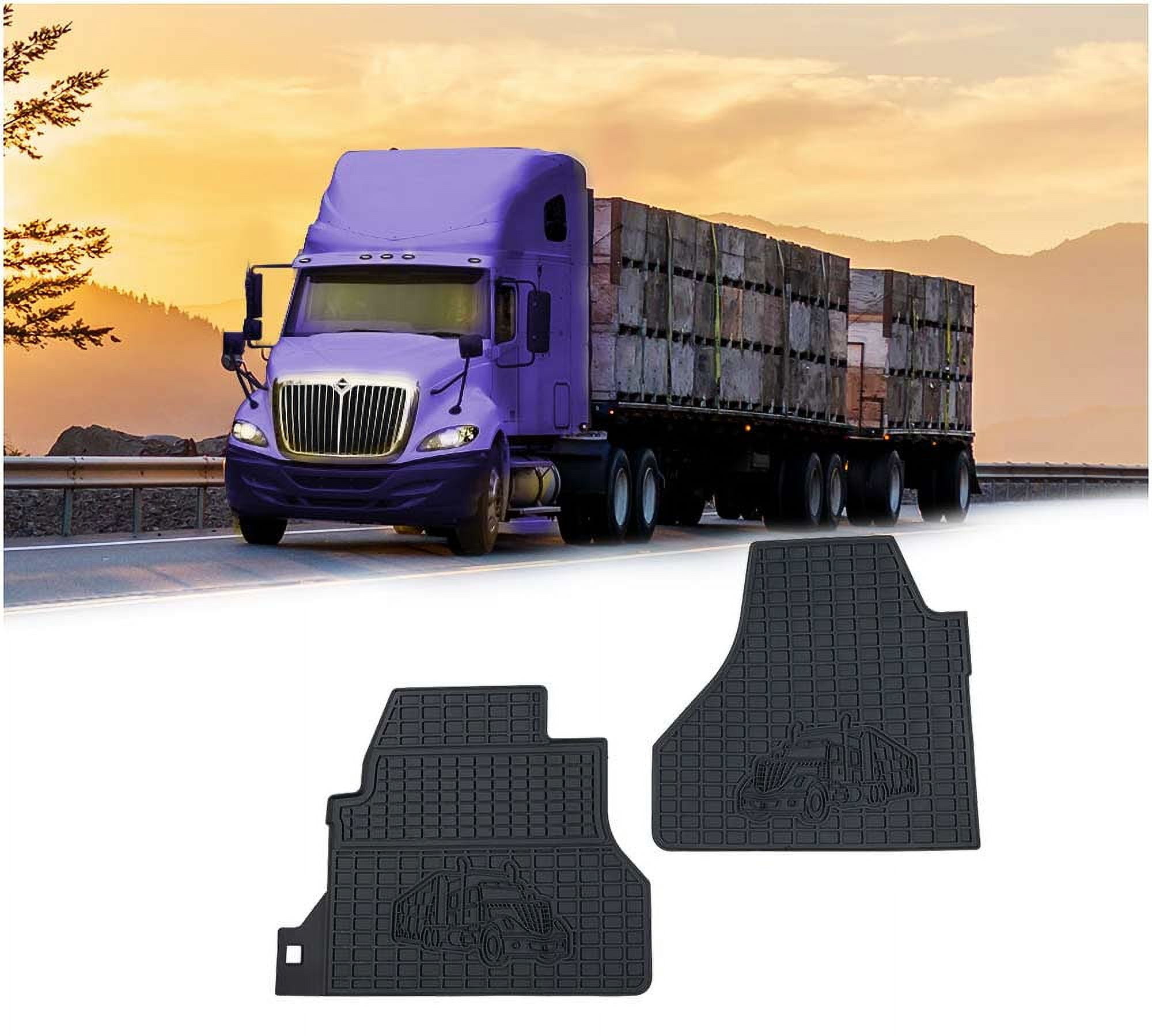 Black Heavy Duty Truck Floor Mats Compatible w/ Inter , LT 2017 & Above ...