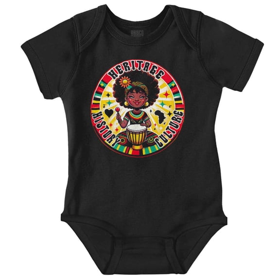 Black Heritage History Culture Bodysuit Jumper Girls Infant Baby Brisco Brands NB