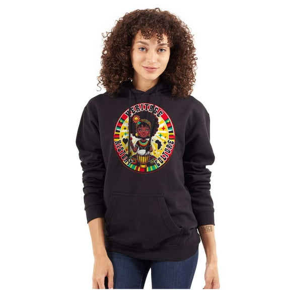 Black Heritage History Culture Women Plus Size Graphic Pullover Hoodie Brisco Brands 4X