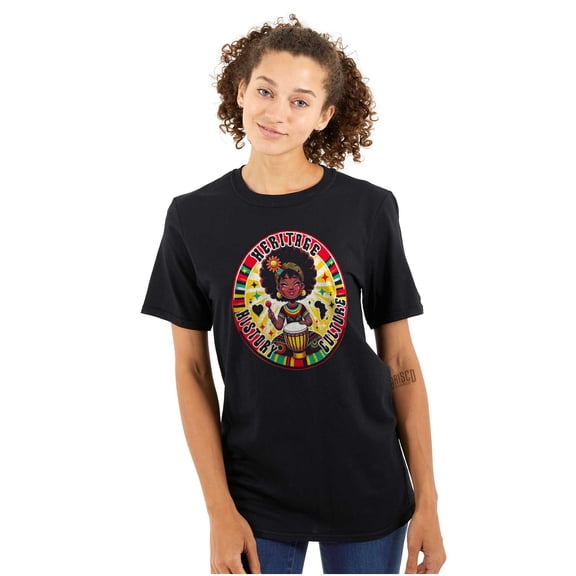 Black Heritage History Culture Women's Graphic T Shirt Tees Brisco Brands S