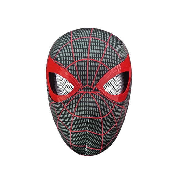 Black Hero Mask, Blinking Eyes with Chin Control for Interactive Gaming & Roleplay in Protective Color Box