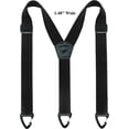 thumbnail image 1 of Black Hidden Suspenders for Men Under Clothes with 3 Snap Loop (1.48" Wide), 1 of 6