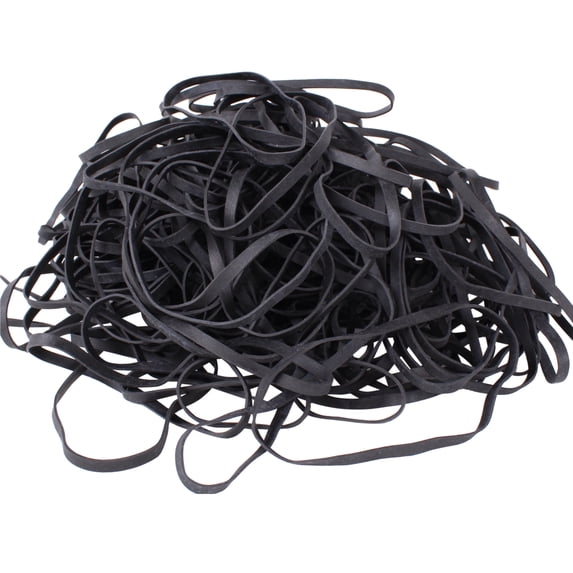 Black High Heat UV Resistant #33 Platinum Rubber Crepe Band Made in USA (3 1/2" x 1/8") Large Premium Fishing/Angler Rubberbands (Black Rubber 1/4 LB)