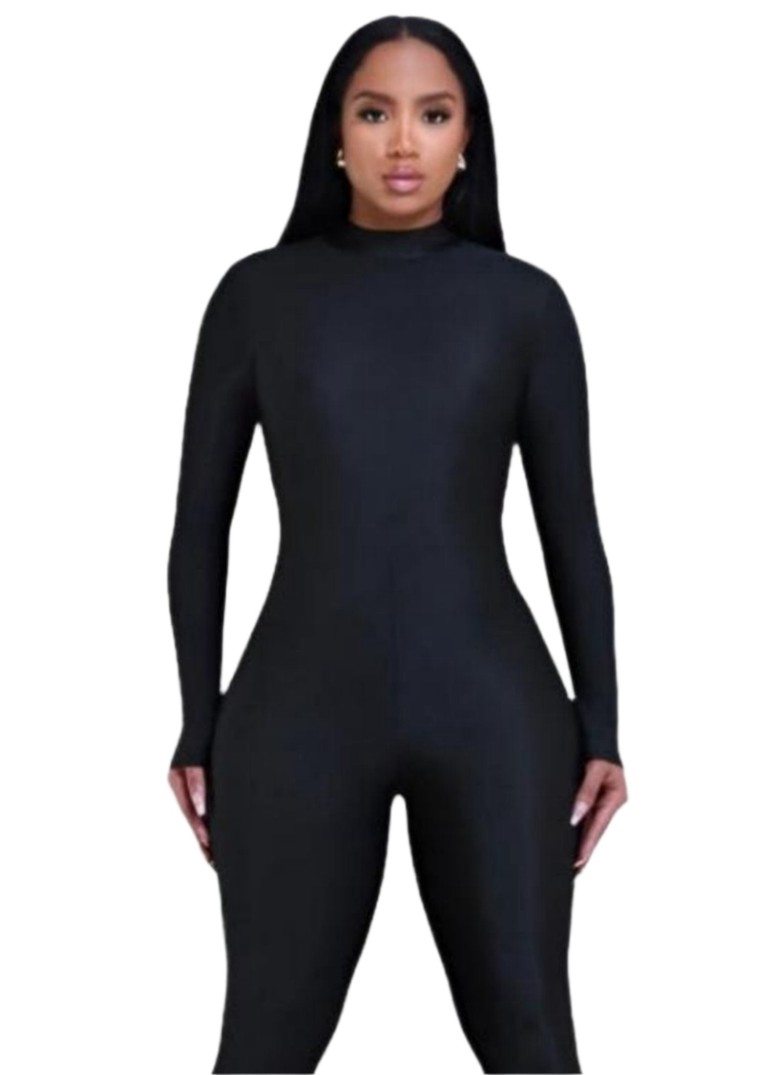High Neck Hooded Jumpsuit