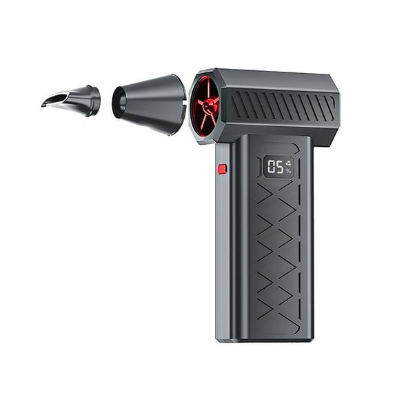 Black High Power Snow Blower With Efficient Turbine Tech, Abs Plastic Blades And Built-In 6000Mah Battery For Car Windshield Defrost And Snow Removal, 33.07X51.97X18.9In 0.54Lb