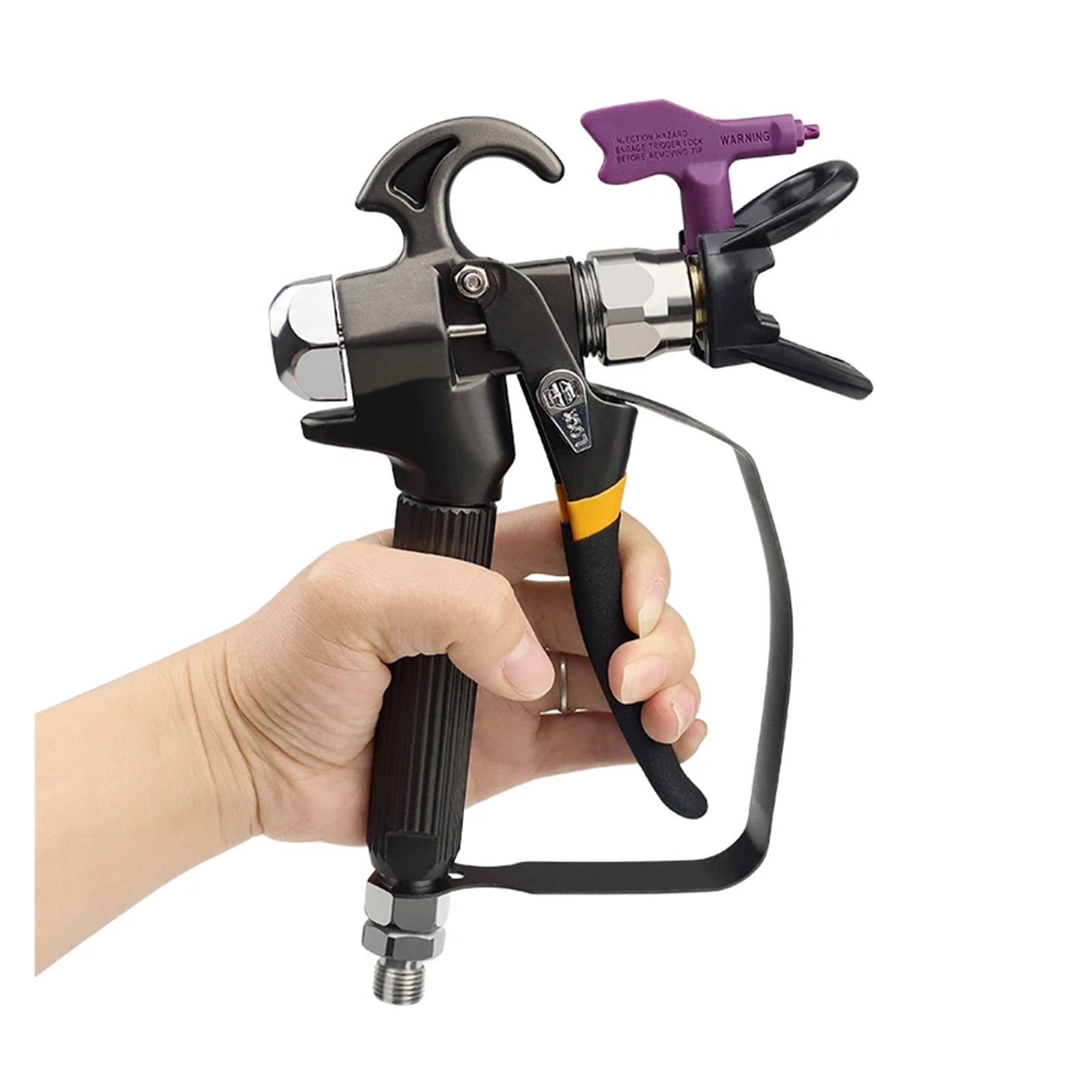 Black High Pressure Airless Paint Spray Gun With 517 Spray Nozzle Guard ...