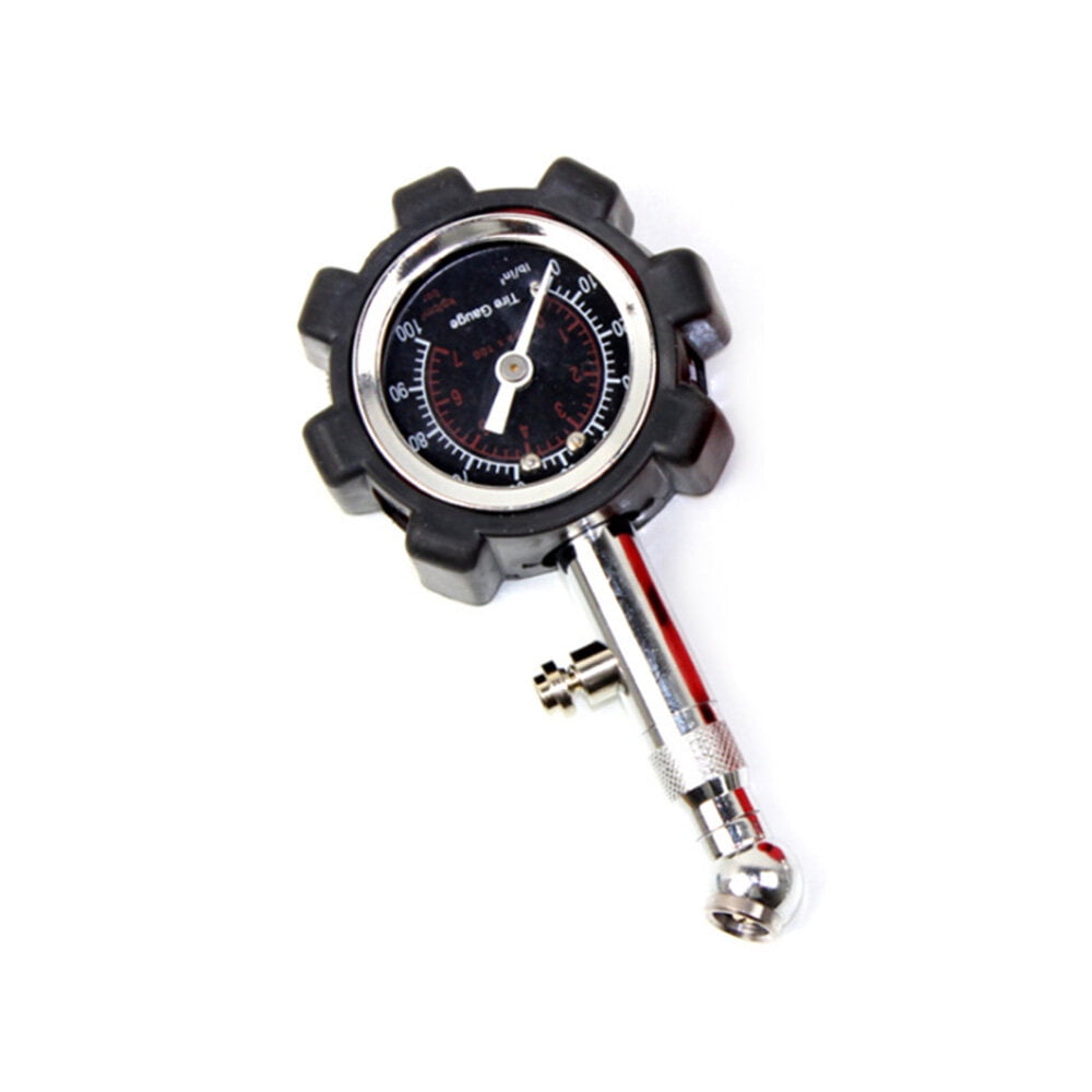 Black High Tire Pressure Gauge For Vehicles, Mechanical Tire Pressure