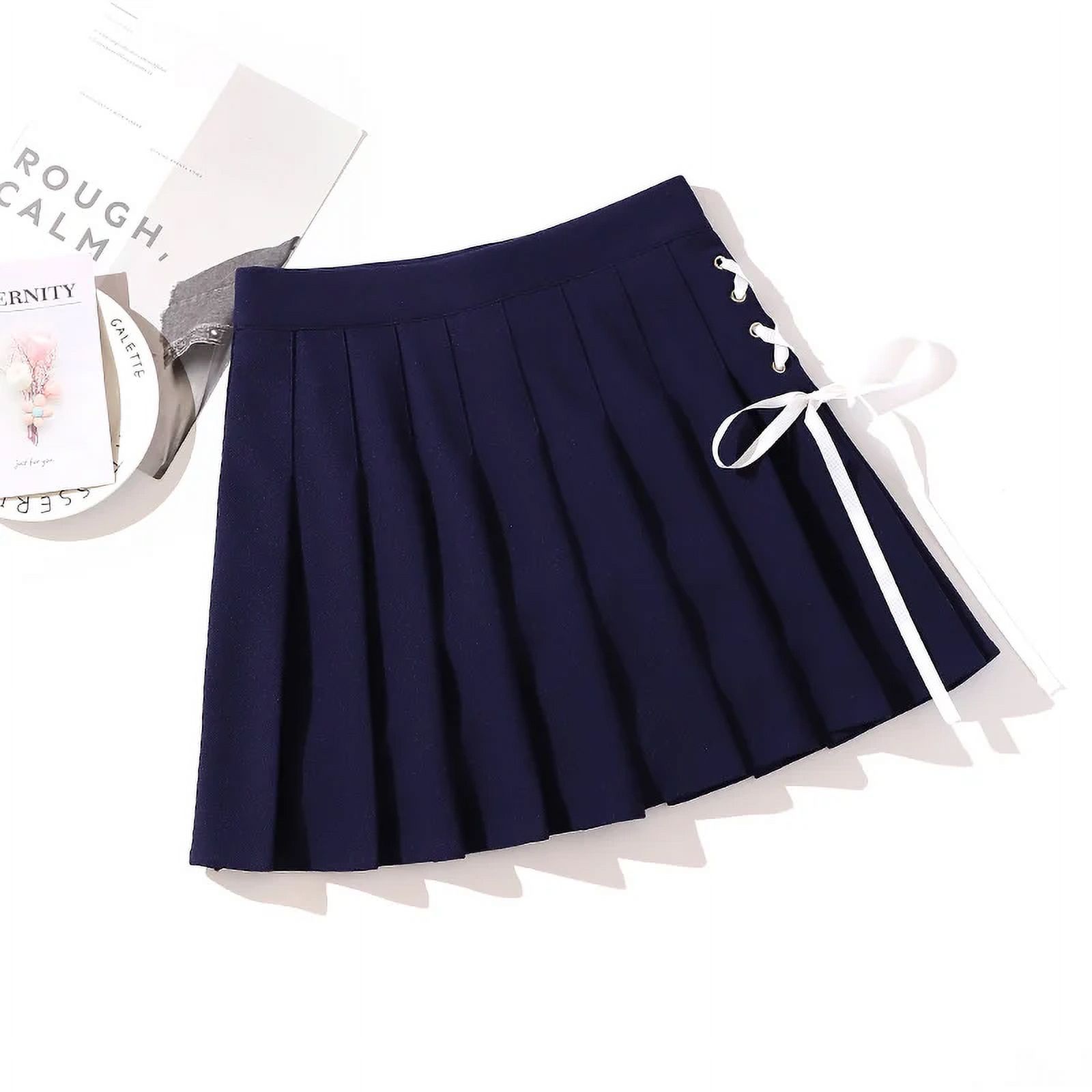Black High Waist Mini Skirts Punk Pleated Vintage Skirt Gothic ...