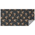 thumbnail image 1 of Black Highland Cow Flower Pattern Rectangle Tablecloth 60"x120",Waterproof Polyester Rectangle Table Cloth, Wipeable Spillproof Polyester Tablecloth for Dining, Camping, Indoor and Outdoor, 1 of 6