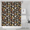 thumbnail image 1 of Black Highland Cow Flower Pattern Shower Curtain 72"x84" ,Bathroom Decorative Shower Curtains Set with 12 Hooks,Modern Waterproof Washable Shower Curtain, 1 of 6