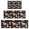 thumbnail image 1 of Black Highland Cow Girl Flower Pattern Kitchen Rugs Sets Of 3,Kitchen Runner Rugs Non Skid Washable,Decorative Kitchen Floor Mats for Kitchen,Sink,Laundry,17"x30"+ 17"x47" + 17"x59", 1 of 6