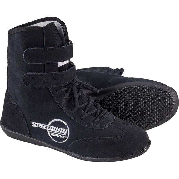 Black Hightop Racing Shoes, 11, SFI 3.3/5, Flexible Leather