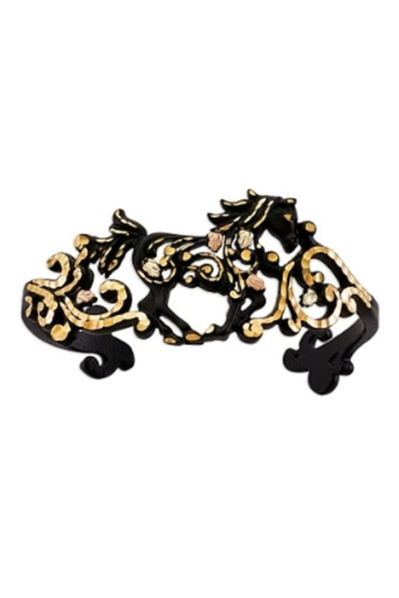 Black Hills Gold Black Powder Coat Horse Cuff