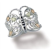 Black Hills Gold Butterfly Ring in Sterling Silver