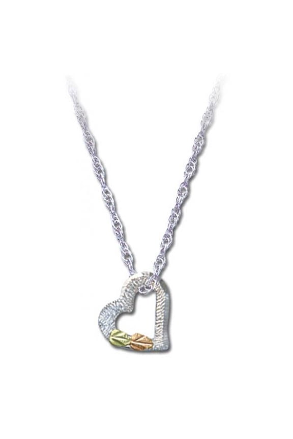 Black Hills Gold Sterling Silver Heart Pendant - 0.38 x 0.35 in.