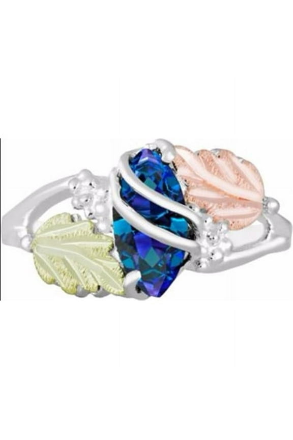 Black Hills Gold Sterling Silver Mystic Fire Ring - Size 7