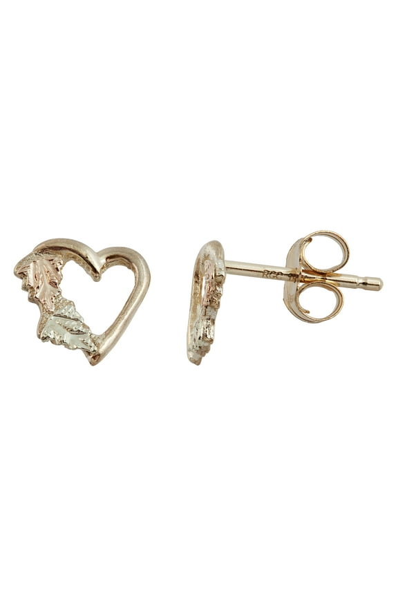 Black Hills Gold heart earrings