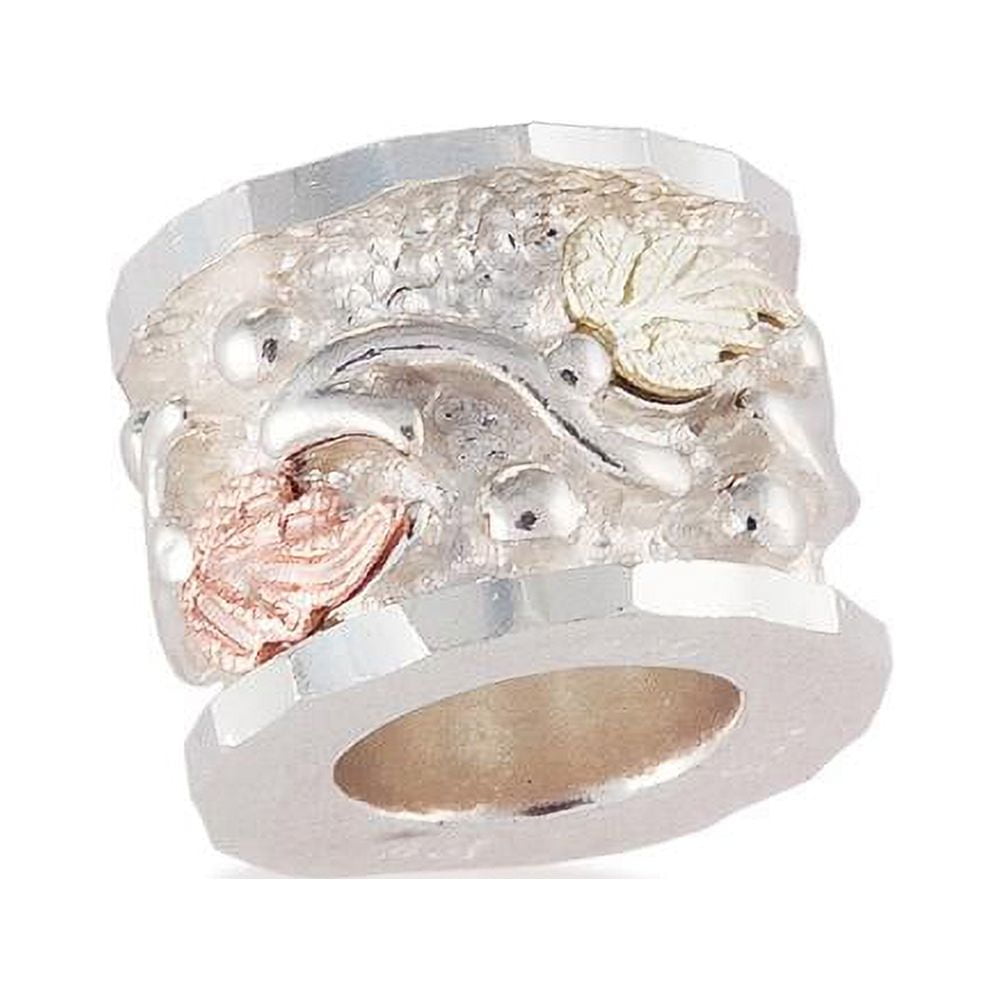 MT RUSHMORE BLACK HILLS GOLD MR8094 Black Hills Gold on Silver Charm Bead