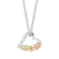 thumbnail image 1 of Mt Rushmore Black Hills Gold MR298 Black Hills Gold on Silver Dainty Floating Heart Pendant, 1 of 3