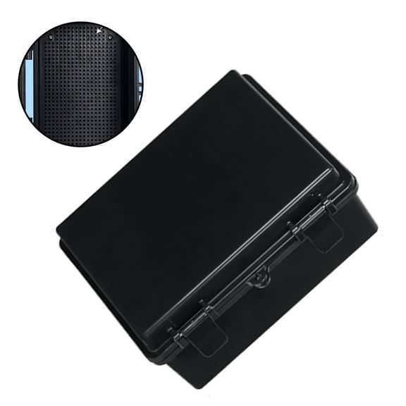 Black Hinged Junction Box IP67 Waterproof 150 x 100 x 70 mm ABS Enclosure for Electrical Components and Cables