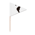 thumbnail image 1 of Black Hippocampus Marine Life Outline Toothpick Triangle Cupcake Toppers Flag, 1 of 3