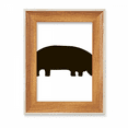 thumbnail image 1 of Black Hippopotamus Animal Portrayal Desktop Wooden Photo Frame Display Picture Art Painting Multiple Sets, 1 of 4