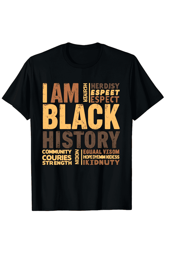 Black History African American Men Women Short Sleeve Graphic T-Shirt, Black History Month