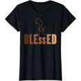 thumbnail image 1 of Black History Blessed Afro Praying African American Women T-Shirt, 1 of 4