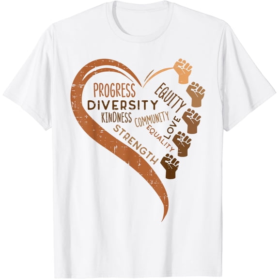 Black History Fists Diversity Equity Melanin African Women T-Shirt100% cotton