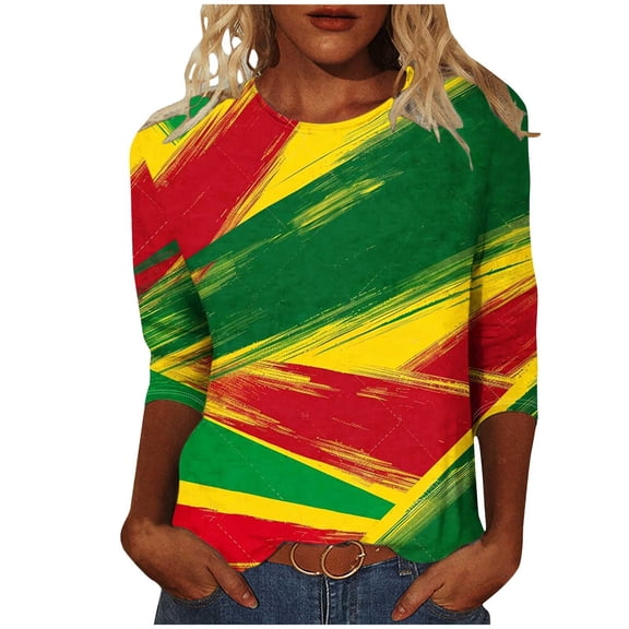 Black History Graphic Tees for Women Plus Size Short Sleeve African American T-Shirt Summer Casual Tops Multicolor, L