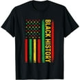 thumbnail image 1 of Black History In USA Flag Month African American Men Women T-Shirt, 1 of 4