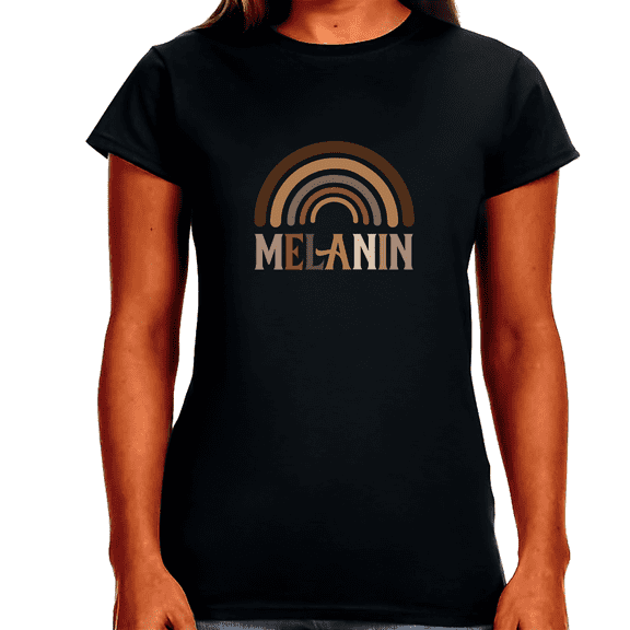 Black History Melanin T-shirt for Women Freedom Day Womens Black Pride Tee