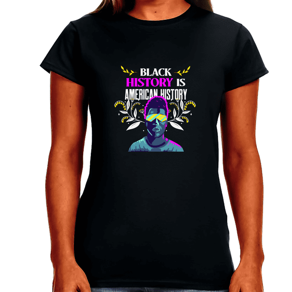 Black History Melanin T-shirt for Women Freedom Day Womens Black Pride Tee