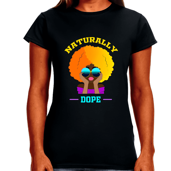Black History Melanin T-shirt for Women Freedom Day Womens Black Pride Tee