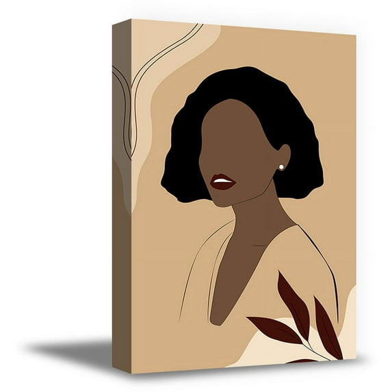 Black History Month 2021 Gifts for Her African Girl Beautiful Woman Canvas Wall Art Home Living Room Decor